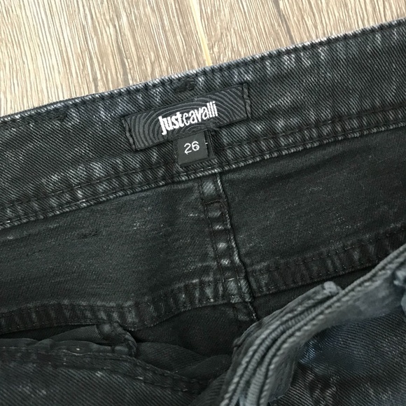 SOLD! 3 for $25❤️ Just Cavalli Black Skinny Jeans Size 26 - Picture 3 of 5